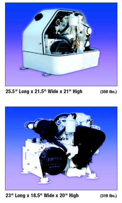 8 kW marine generator set with soundproof enclosure and without enclosure